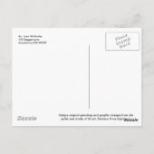 Aussie Red Tri Puppy Get Well Postcard Postkarte (Rückseite)