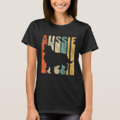Aussie Retro 1970er Dog Australian Shepherd Distre T-Shirt (Vorderseite)