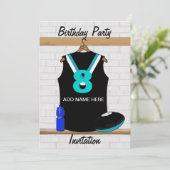 Aussie Rules Jersey Geburtstagsparty Einladungen (Stehend Vorderseite)