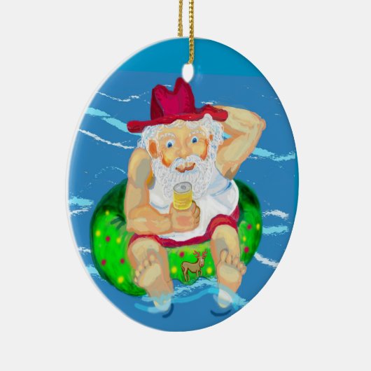 Aussie Santa Keramikornament (Rechts)