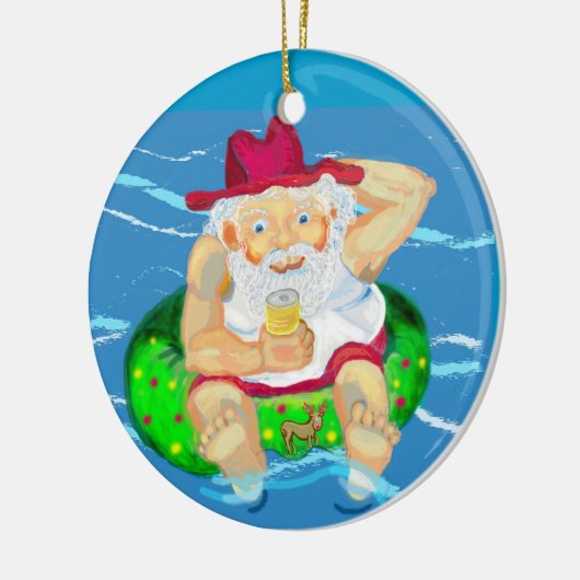 Aussie Santa Keramikornament (Links)