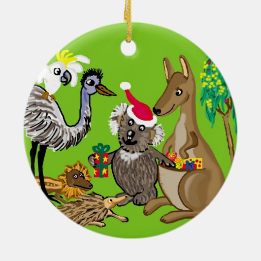 Aussie Santa Keramikornament (Hinten)