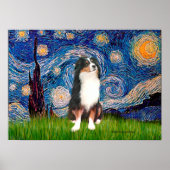 Aussie Shep (Tri2) - Starry Night Poster (Vorne)