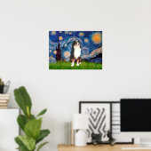 Aussie Shep (Tri2) - Starry Night Poster (Heimbüro)