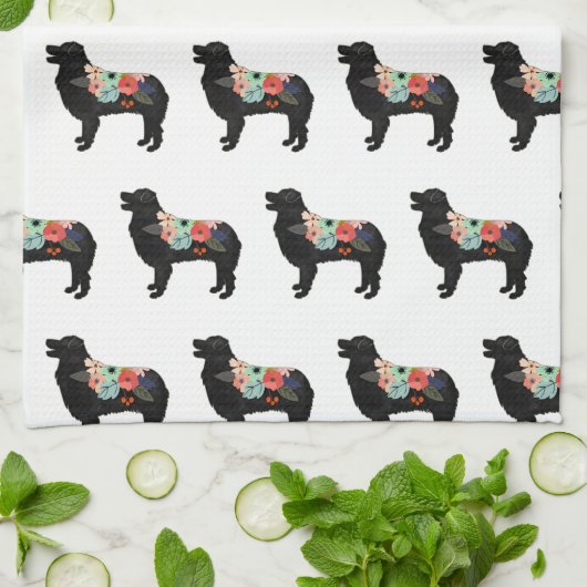 Aussie Shepherd Dog Breed Bohemian Geschirrtuch (Gefaltet)