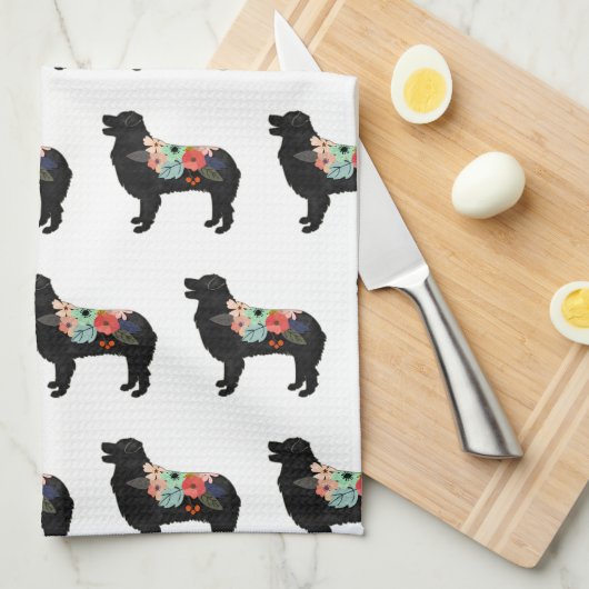 Aussie Shepherd Dog Breed Bohemian Geschirrtuch (Viertel Falte)