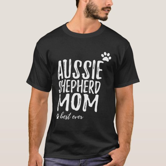 Aussie Shepherd Mama Australian Shepherd Dog T-Shirt (Vorderseite)