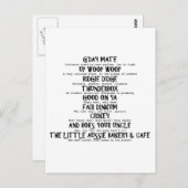 Aussie Slang Postkarte (Vorne/Hinten)