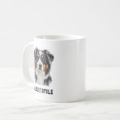 Aussie Smile Tasse - Happy Australian Shepherd Gif (Vorderseite Links)