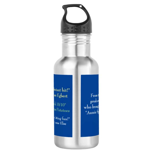 Aussie Space- Wasserflasche (Rückseite)