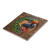 Aussie Spirit: Ein Lorikeet, das in geschnitztem H Fliese (Seite)