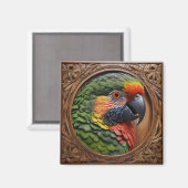 Aussie Spirit: Ein Lorikeet, das in geschnitztem H Magnet (Vorderseite/Rückseite)