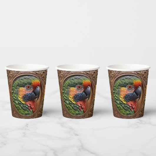 Aussie Spirit: Ein Lorikeet, das in geschnitztem H Pappbecher (Multi)
