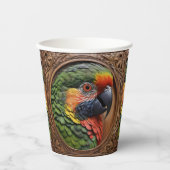Aussie Spirit: Ein Lorikeet, das in geschnitztem H Pappbecher (Vorderseite)