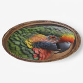 Aussie Spirit: Ein Lorikeet, das in geschnitztem H Pappteller (Schrägansicht)