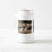 Aussie Style Christmas Kangaroos Bierglas (Vorderseite Links)