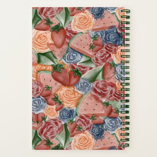 Aussie Summer - Watermelon & Strawberries BuJo Notizblock (Rückseite)