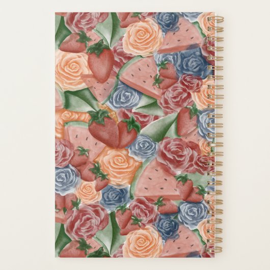 Aussie Summer - Watermelon & Strawberries BuJo Planer (Rückseite)