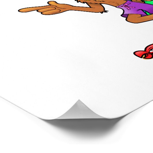 Aussie Surf Dog Poster (Ecke)