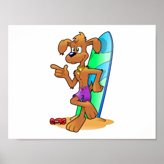 Aussie Surf Dog Poster (Vorne)