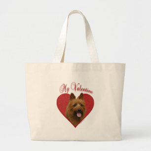 Aussie Terrier Valentine Jumbo Stoffbeutel