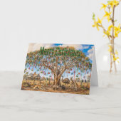Aussie-Tiere-Weihnachts-Gumtree-Baumschmuck Karte (Gelbe Blume)