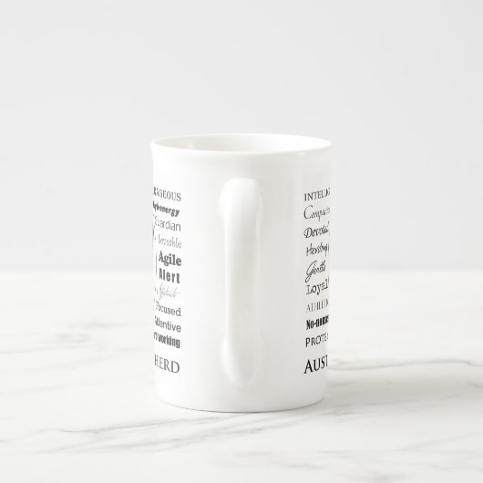 Aussie Traits Bone China Tasse (Rückseite)