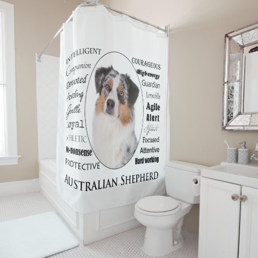 Aussie Traits Duschvorhang (Beispiel)