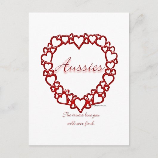 Aussie True Love Postkarte (Vorderseite)