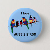 Aussie Vögel Button (Vorderseite)