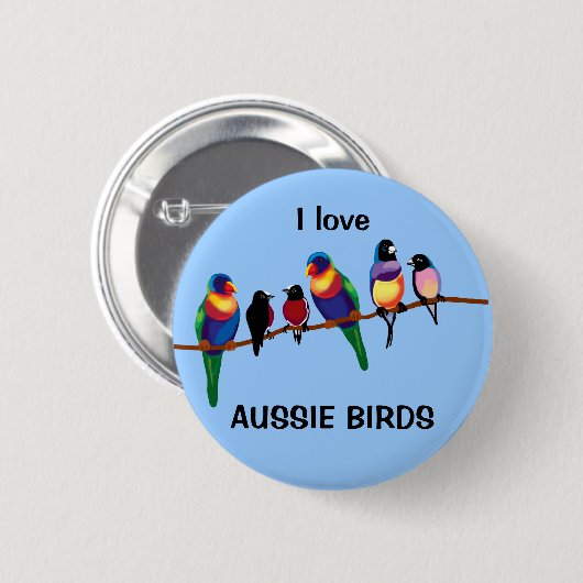 Aussie Vögel Button (Vorne & Hinten)