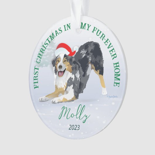 Aussie wear Weihnachtsmannmütze 2023 Ornament (Vorderseite)