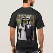Aussie Wedding Australian Emus, Bucks Night Tshirt (Rückseite)