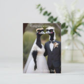 Aussie Wedding Australian Emus, Wedding Postkarte (Stehend Vorderseite)