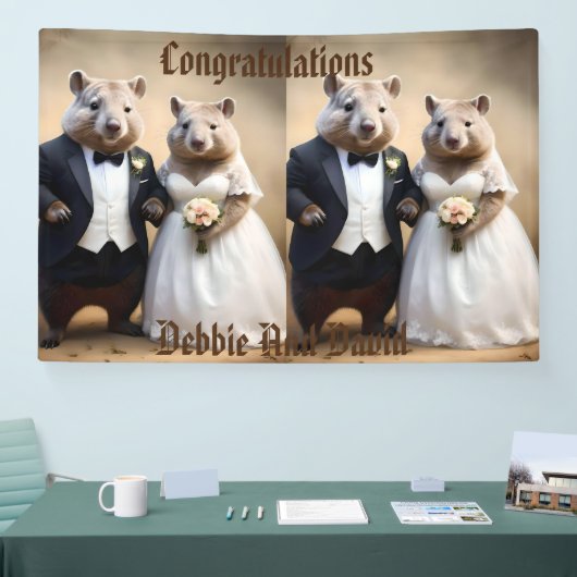 Aussie Weddings Australian Wombats, Wedding Banner (Messe)