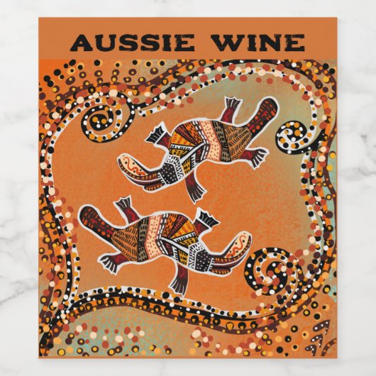 AUSSIE WEIN WEINETIKETT (Einzelnes Label)