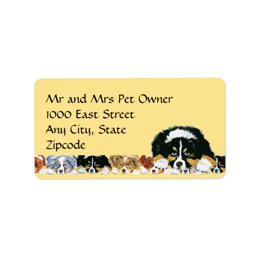 Aussie Welppy Address Label Adressaufkleber (Vorne)