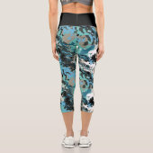 Aussie Wild Kingfisher Aquamarin Capri Leggings (Rückseite)