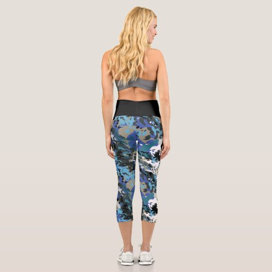 Aussie Wild Kingfisher Capri Leggings (Rückseite)