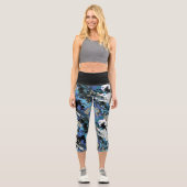 Aussie Wild Kingfisher Capri Leggings (Vorderseite)