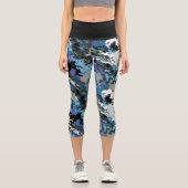 Aussie Wild Kingfisher Capri Leggings (Vorderseite)