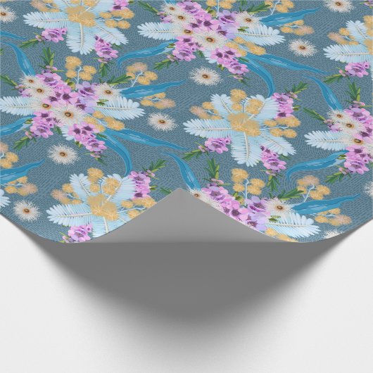 Aussie Wildblume Summer Geschenkpapier (Ecke)