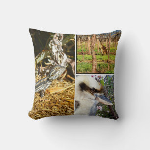 Aussie Wildlife Collage, Kissen