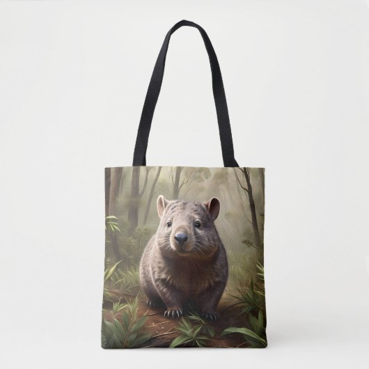Aussie Wombat in Aussie Bushland, Tasche (Vorderseite)