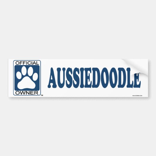 Aussiedoodle Blau Autoaufkleber (Vorne)