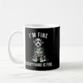 Aussiedoodle Christmas I'm Fine Everything Is Fine Kaffeetasse (Links)