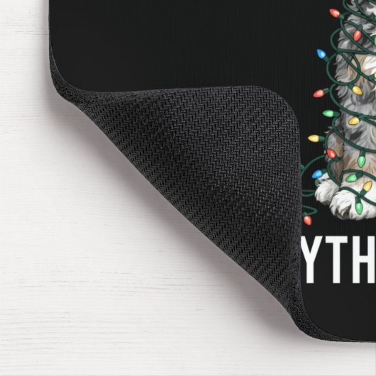 Aussiedoodle Christmas I'm Fine Everything Is Fine Mousepad (Ecke)