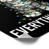 Aussiedoodle Christmas I'm Fine Everything Is Fine Poster (Ecke)