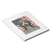 Aussiedoodle Dad Patriotic Vintage Dog Shirt Desig Notizblock (angewinkelt)