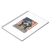 Aussiedoodle Dad Patriotic Vintage Dog Shirt Desig Notizblock (Linke Seite)